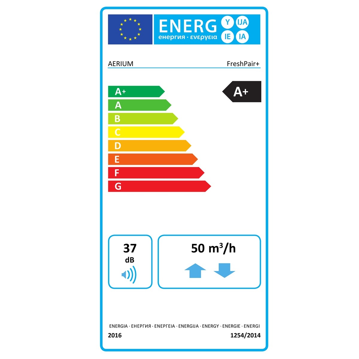 Dispozitiv de recuperare a căldurii descentralizat AERIUM FreshPair+ C60P cu senzor CO2