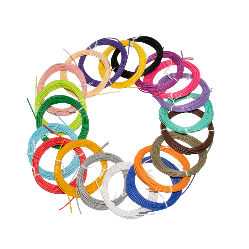 Filamente de schimb AERIUM pentru pixuri 3D, 1,75 mm PCL, 5 metri × 20 culori