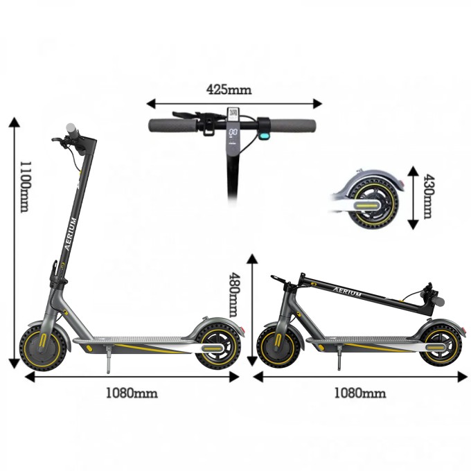 Trotineta electrica AERIUM T350 PRO neagră