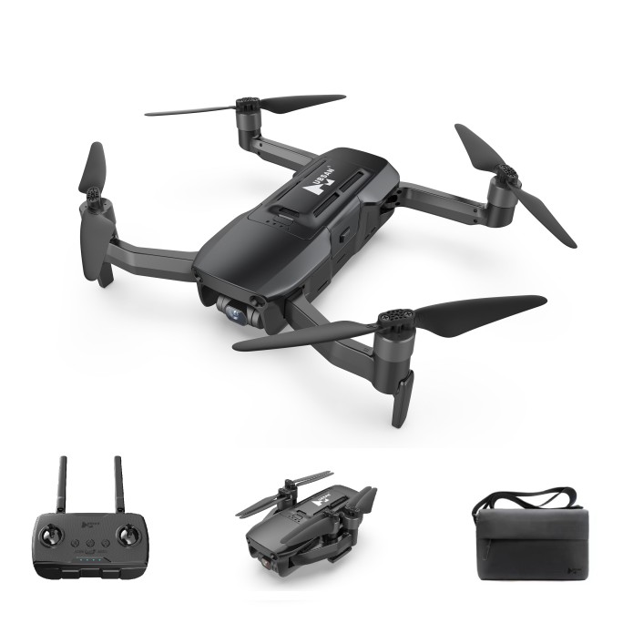 Dron AERIUM Hubsan Blackhawk 2 GPS 4K Combo negru - 2 baterii