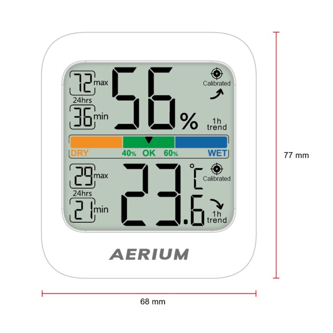 Monitor de temperatură și umiditate a aerului AERIUM T33 DUAL