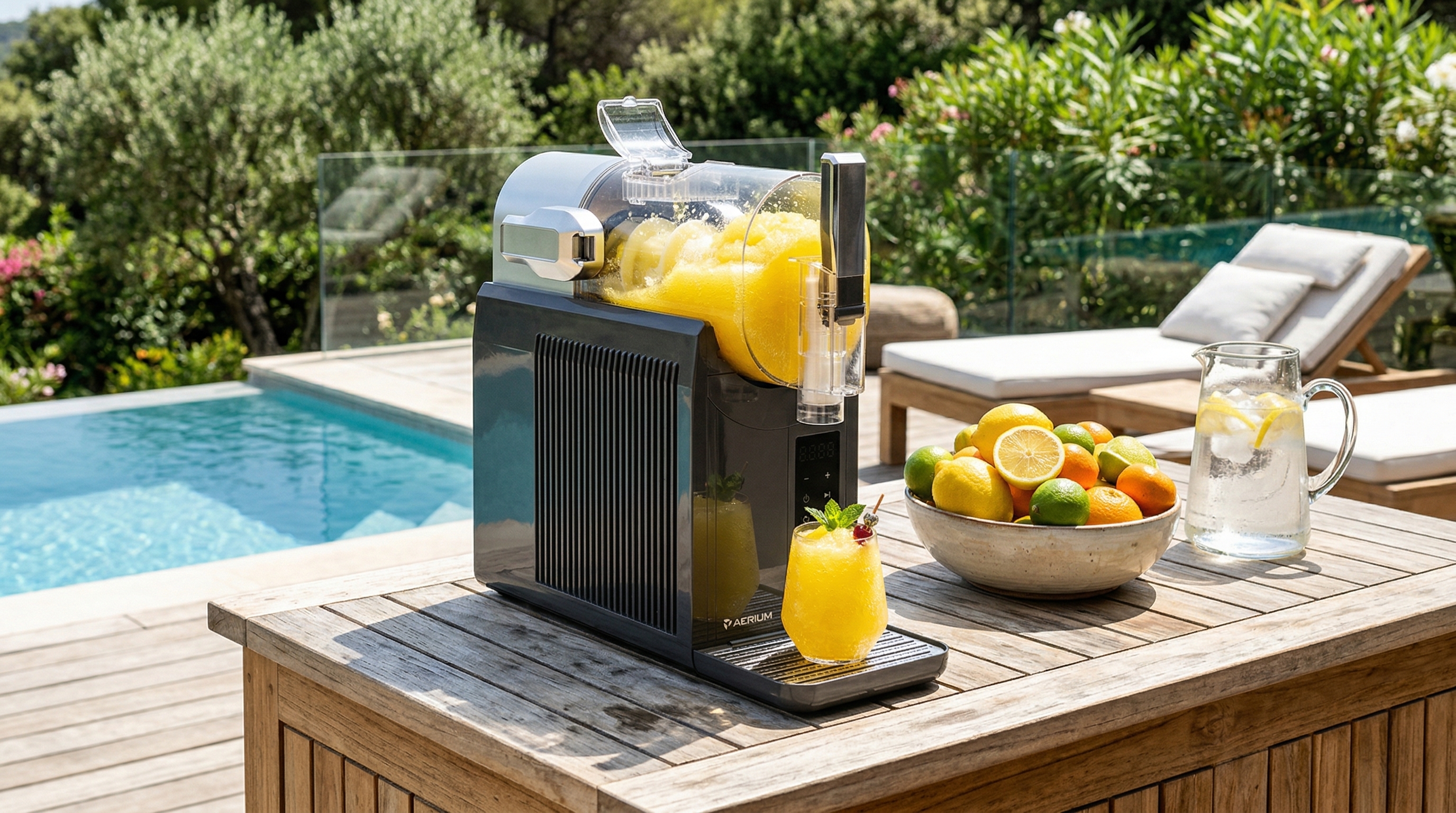 Aparat pentru gheață granulată AERIUM FrostSpin 6in1 în utilizare